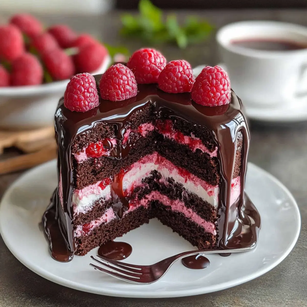 Decadent Chocolate Raspberry Drip Cake for Any Celebration