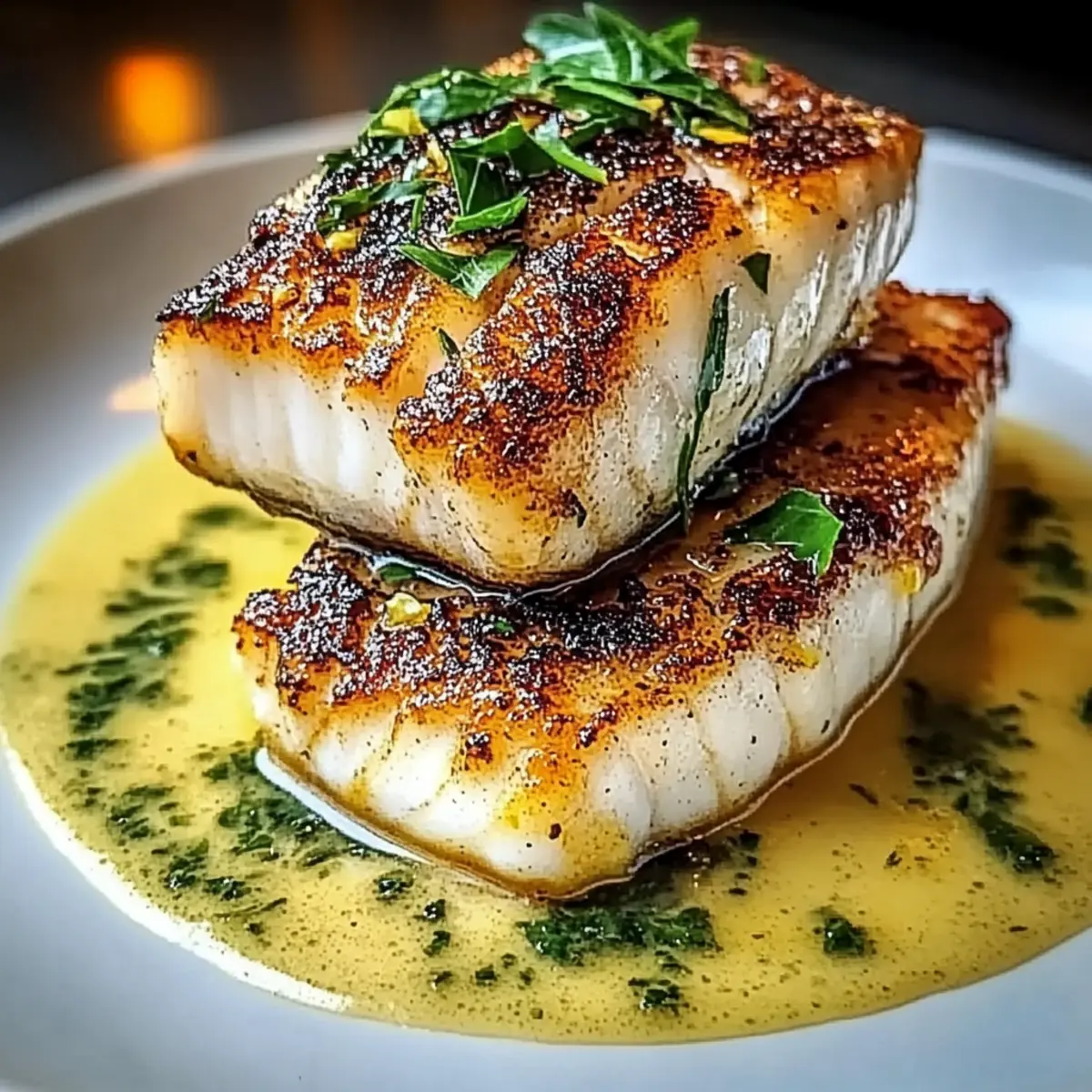 Lemon Garlic Butter Cod with Crispy Skin in 20 Minutes