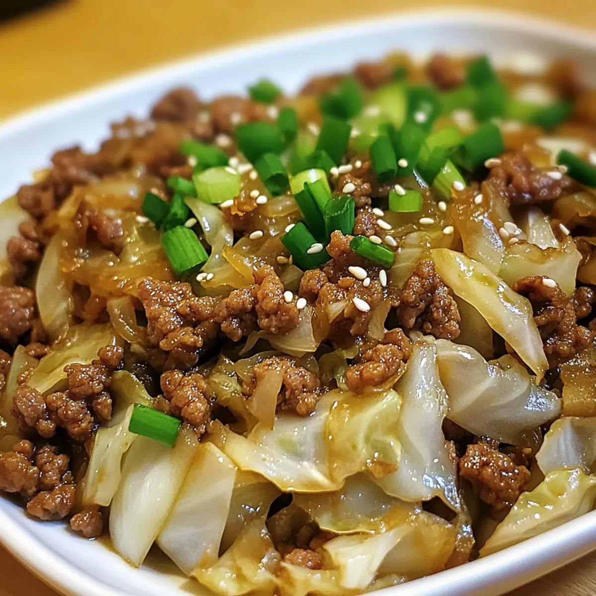 Delicious Low-Carb Mongolian Ground Beef and Cabbage Delight
