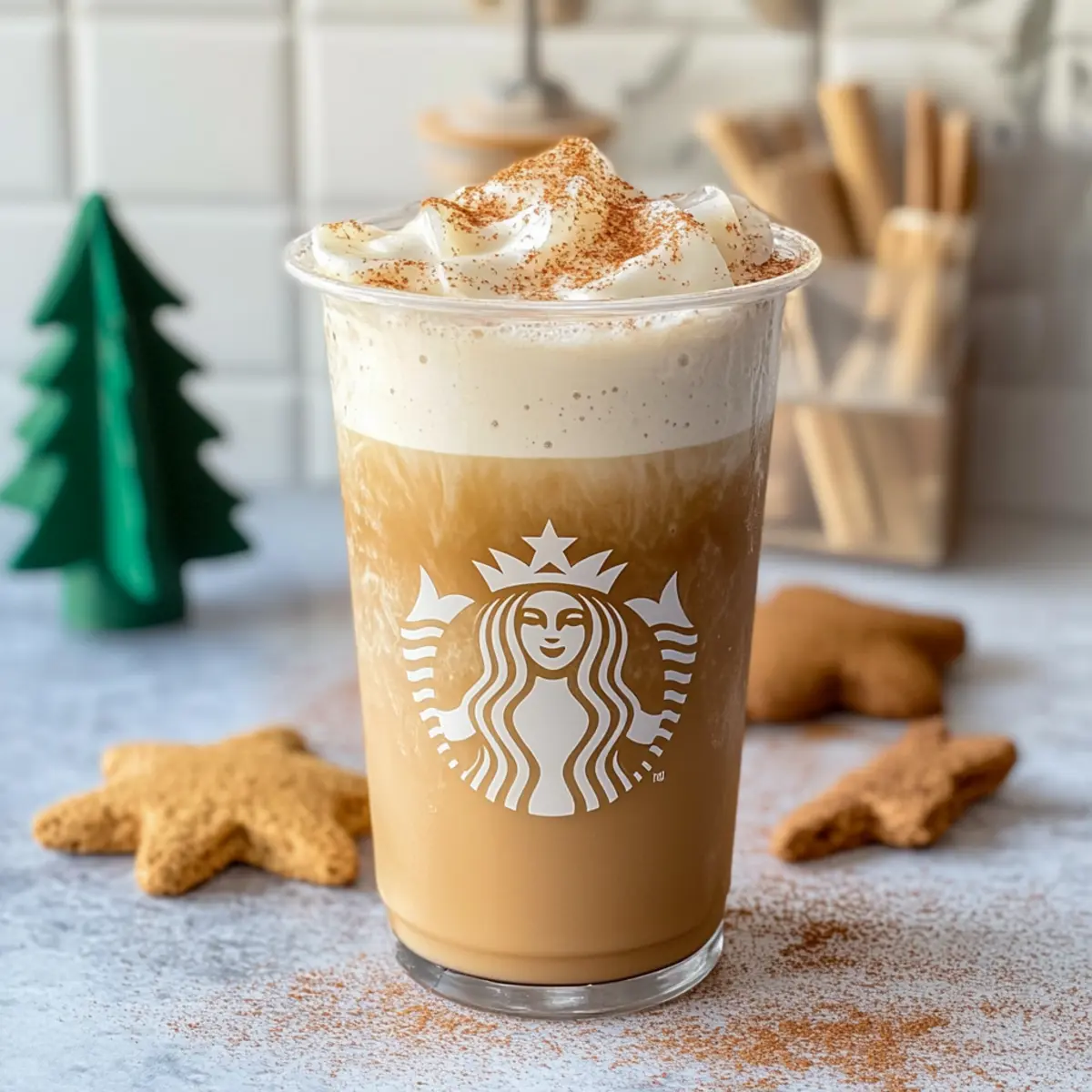 Savory Starbucks Iced Gingerbread Oat Milk Chai Latte Recipe