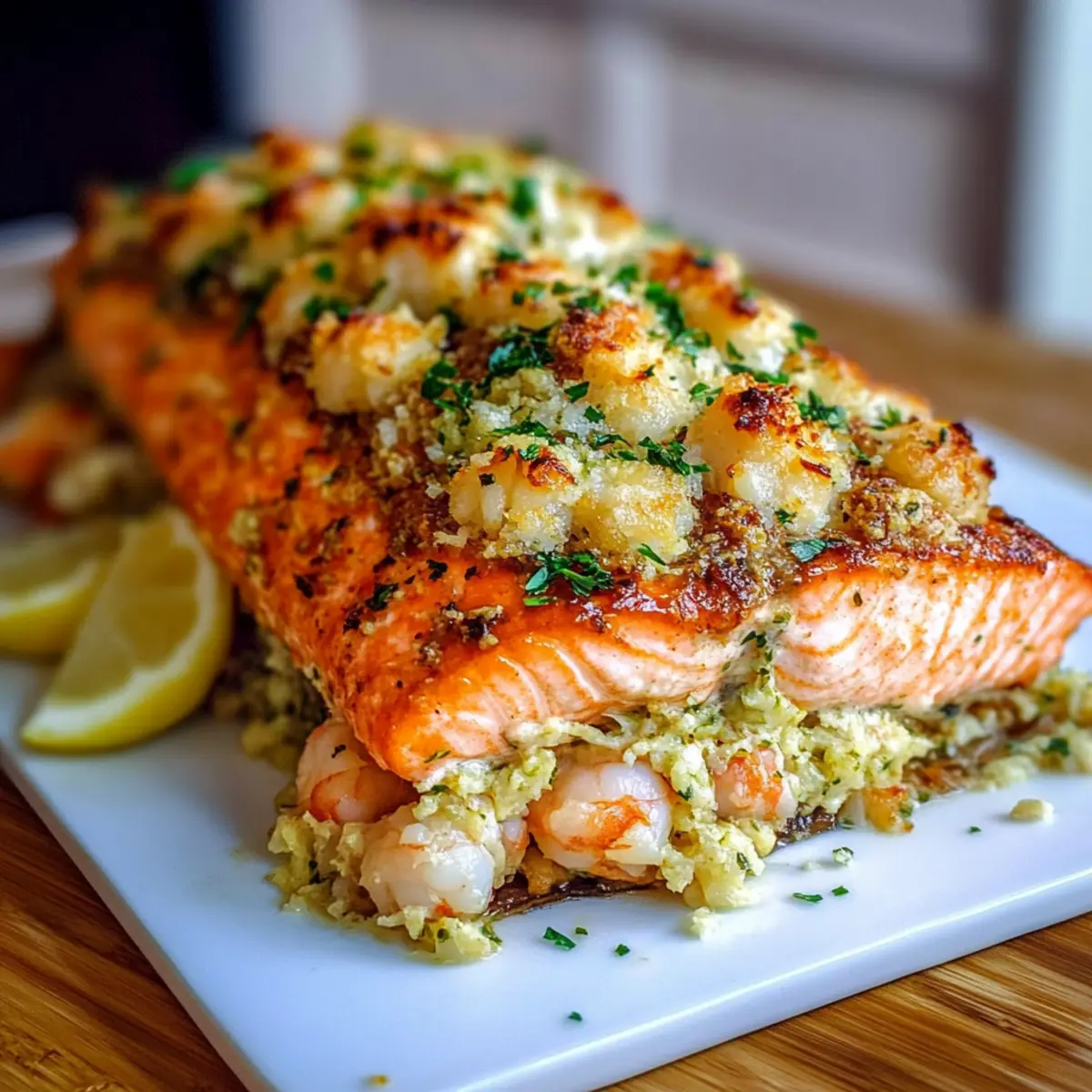 Crab and Shrimp Stuffed Salmon: A Flavorful Seafood Treat