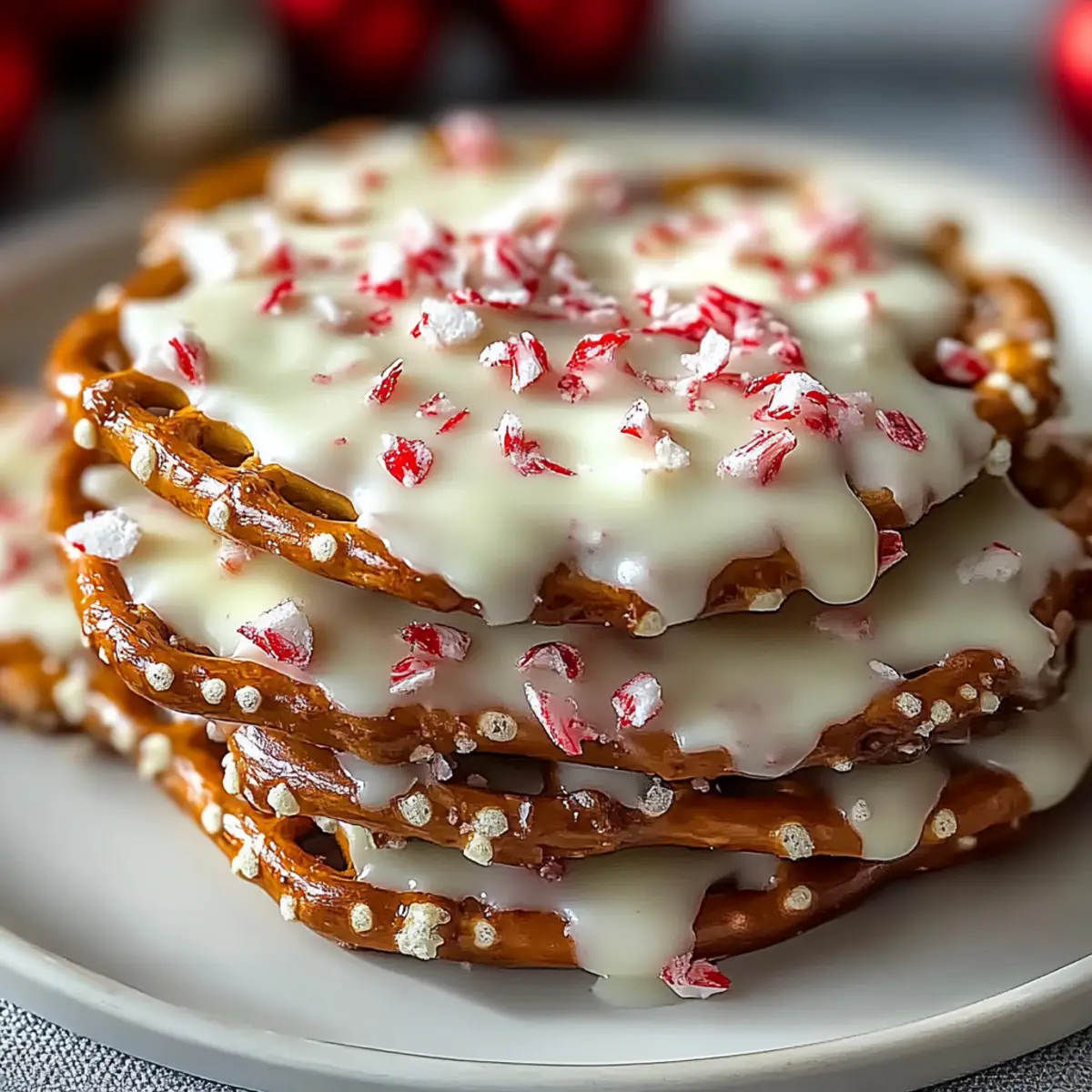 White Chocolate Peppermint Pretzel Crisps for Festive Joy