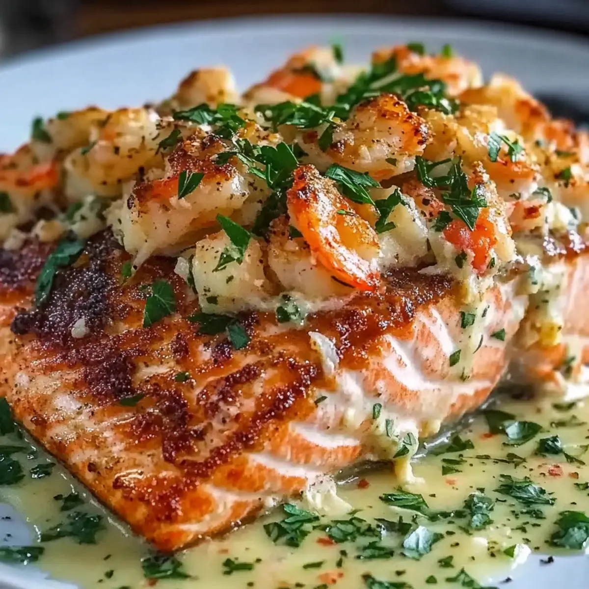 Crab and Shrimp Stuffed Salmon for an Unforgettable Dinner