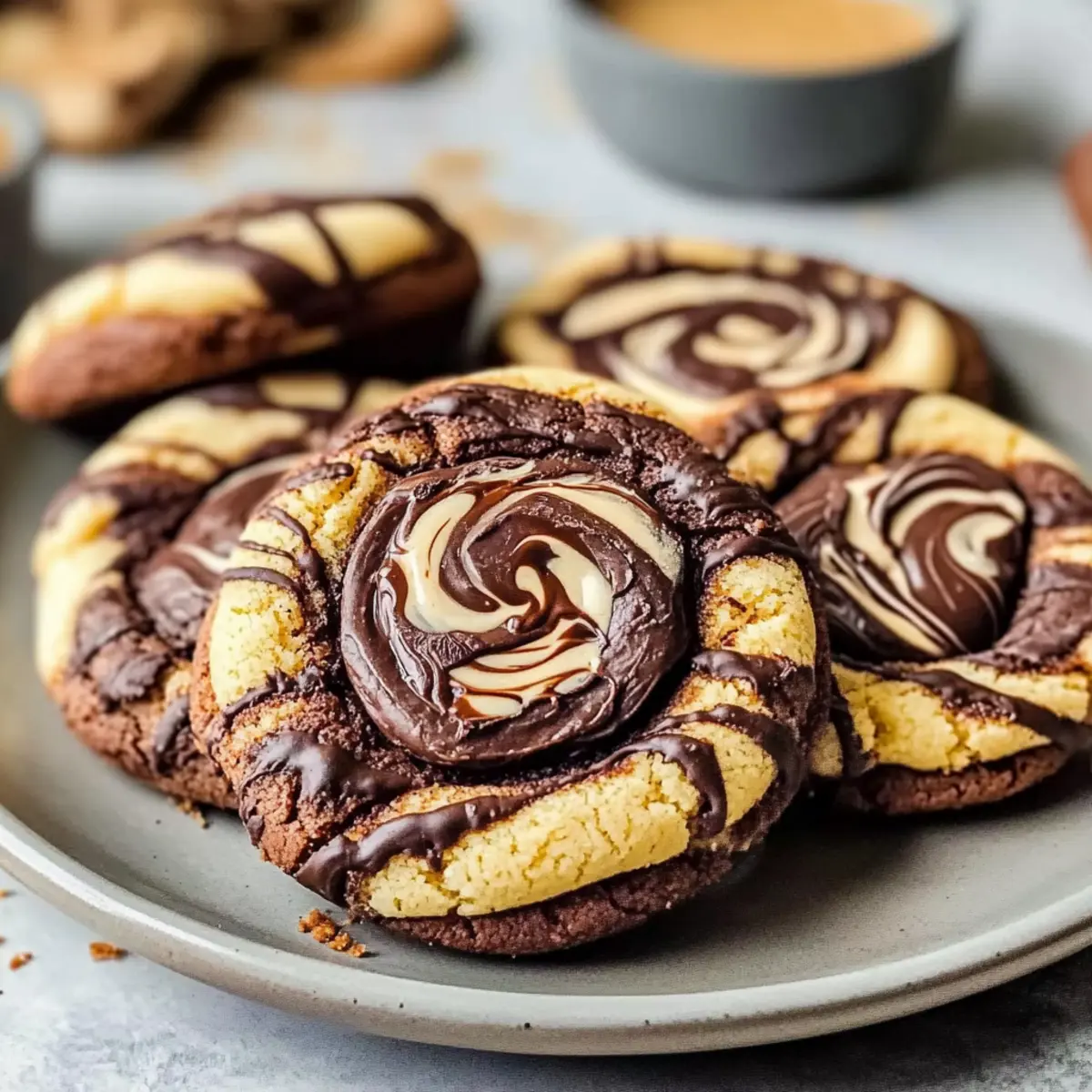 Irresistibly Chewy Chocolate Peanut Butter Swirl Cookies