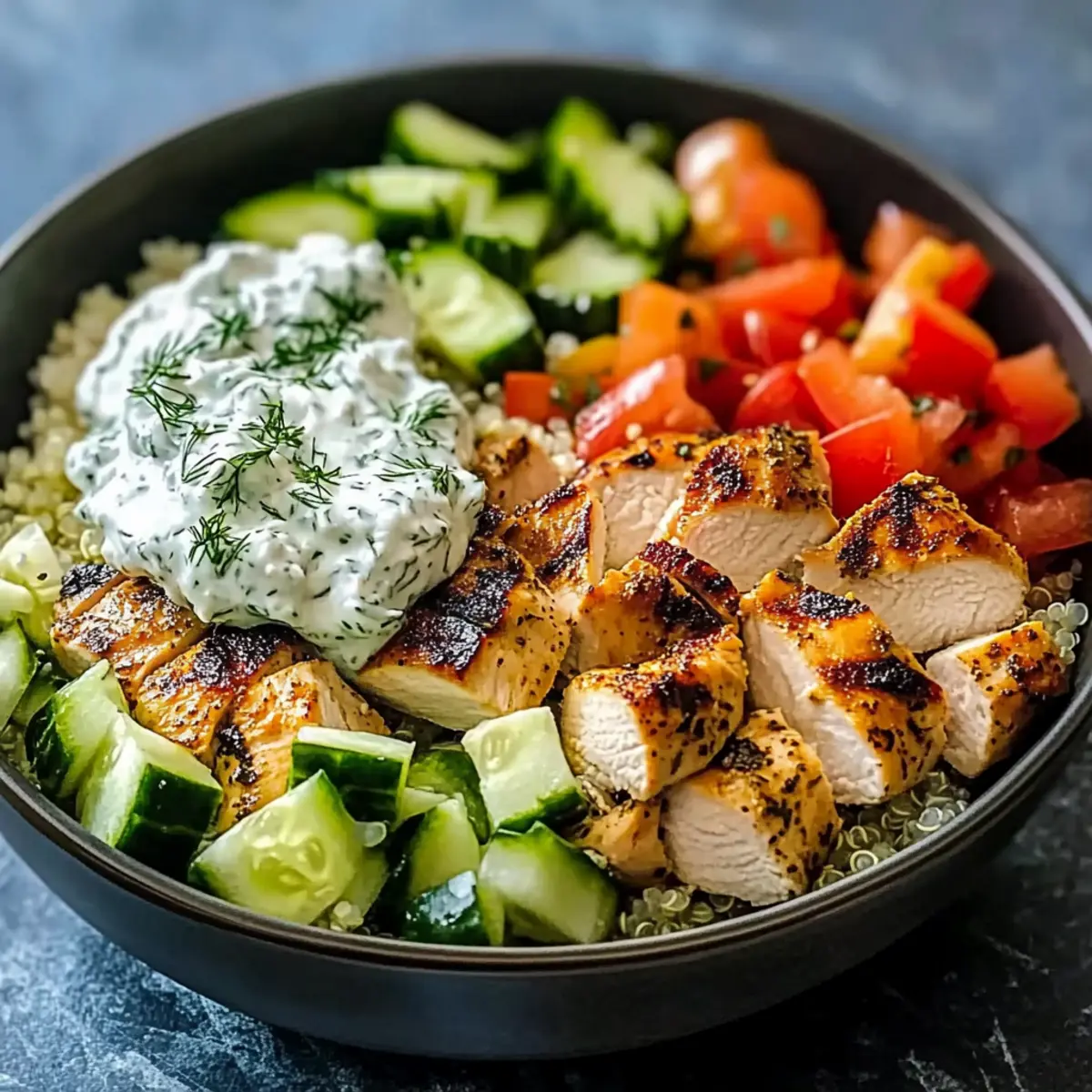 Delicious Chicken Tzatziki Bowls for a Healthy Mediterranean Lunch