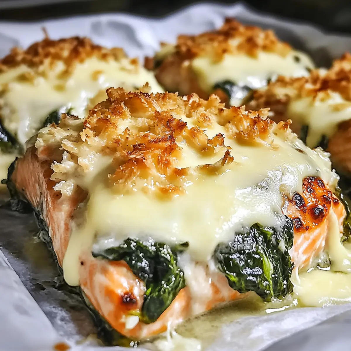 Baked Salmon with Spinach and Mozzarella Bliss in 40 Minutes