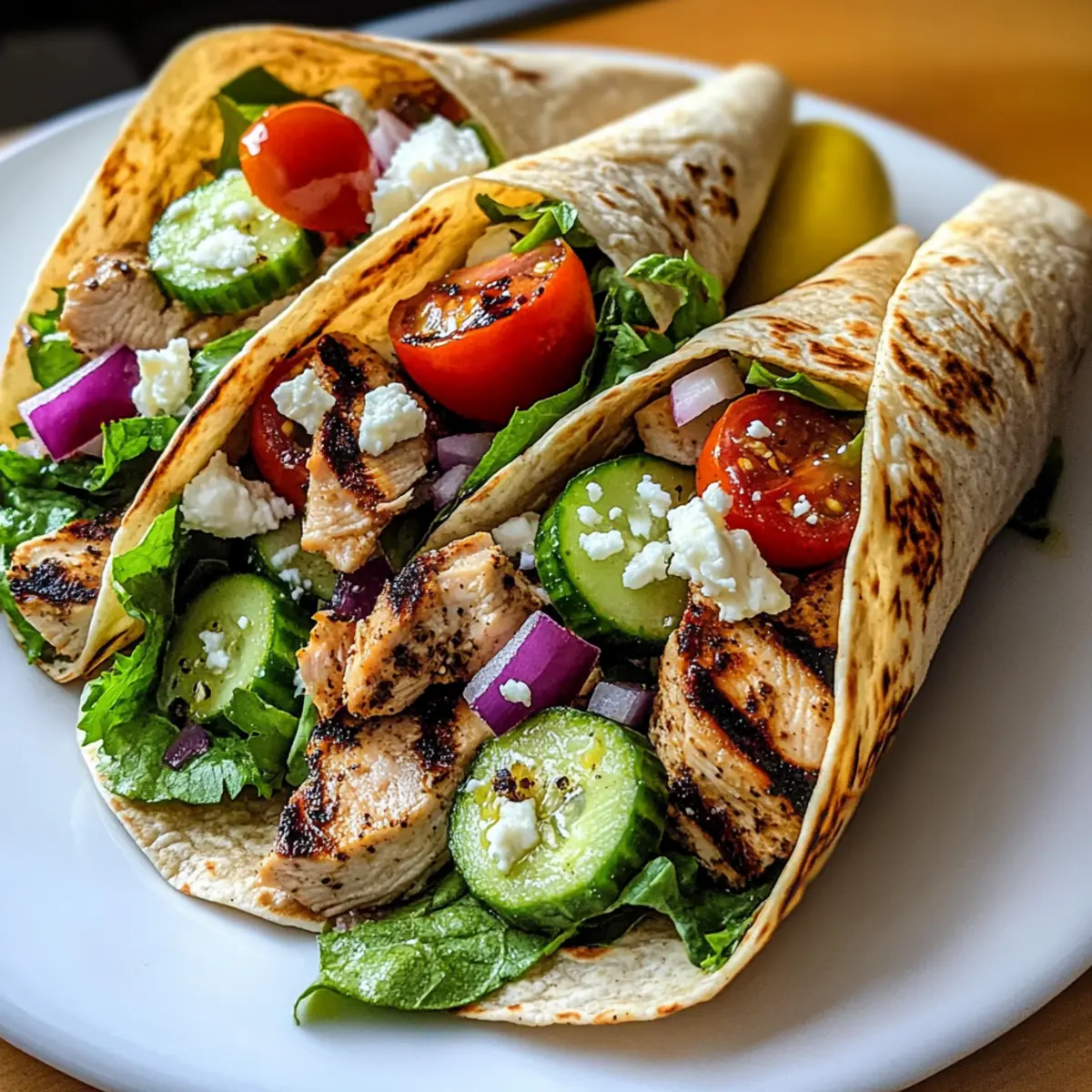 Mediterranean Chicken Wraps Bursting with Flavor and Freshness