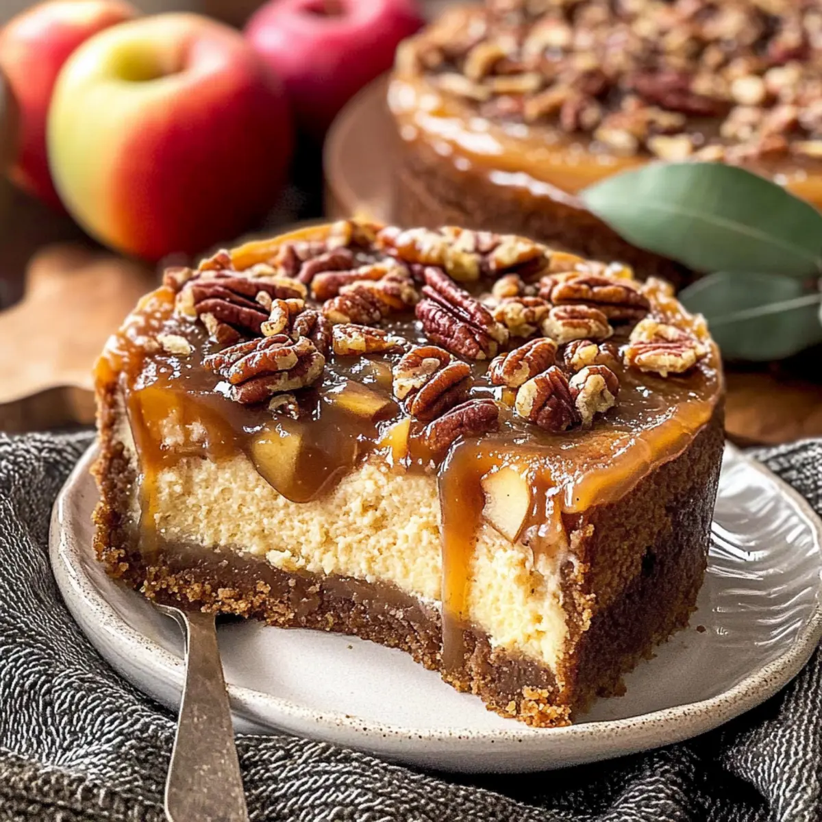 Decadent Apple Bottom Bourbon Pecan Cheesecake to Impress
