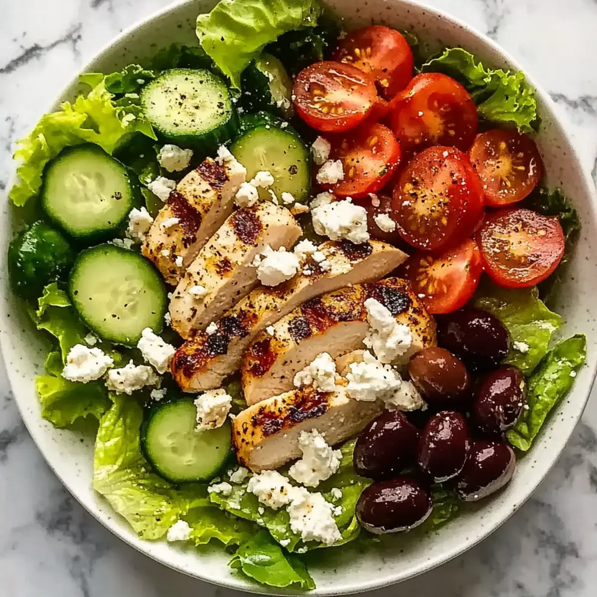 Refreshing Greek Salad with Chicken for a Light Meal Delight