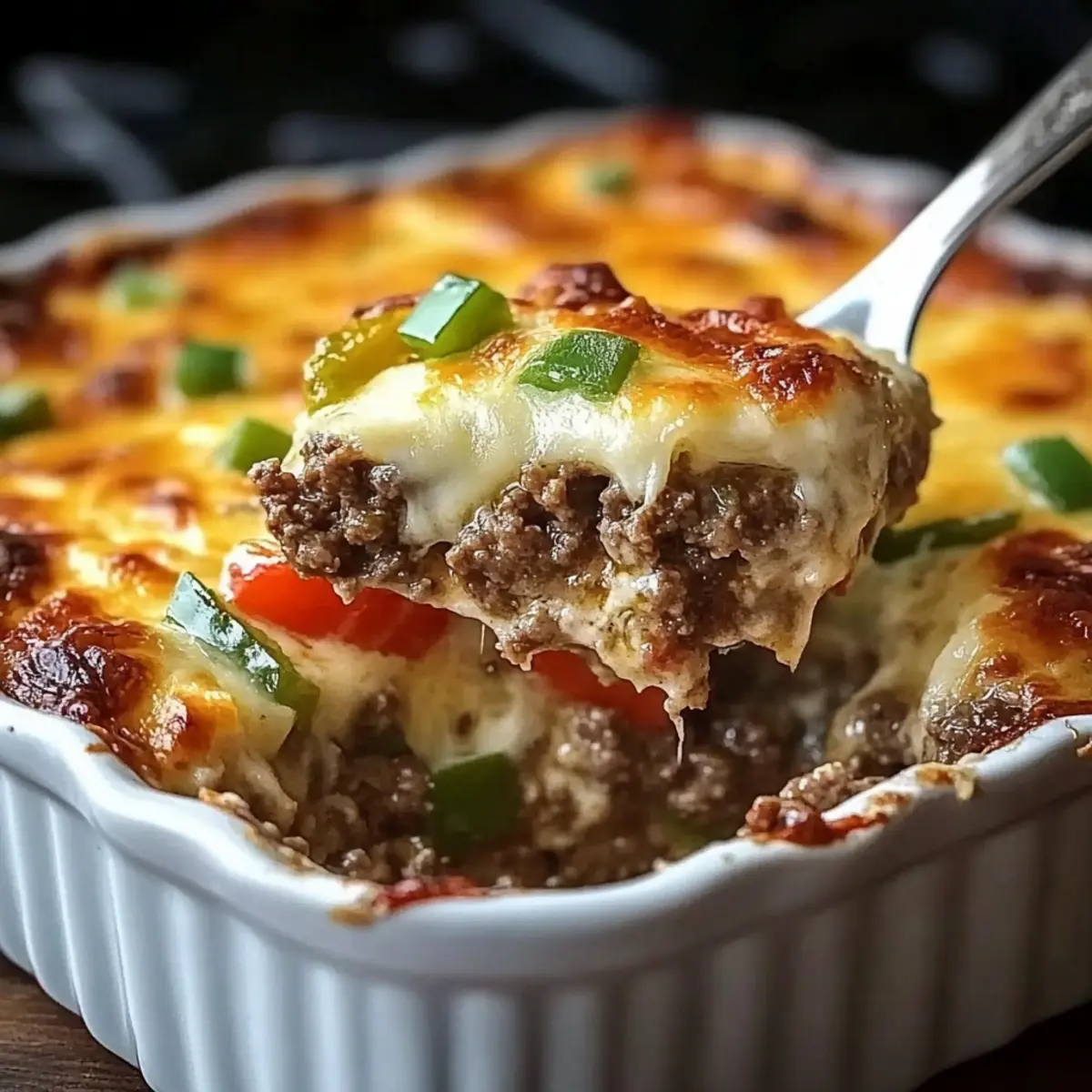 Low Carb Philly Cheesesteak Casserole for Cozy Nights