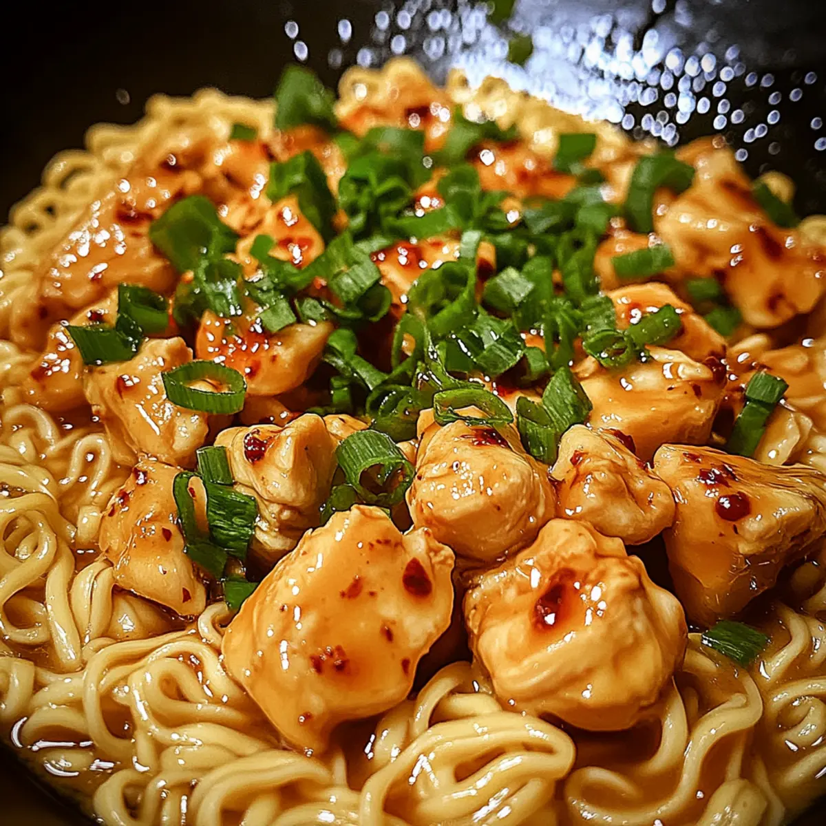 Fiery Chicken Ramen with Creamy Garlic Sauce for Your Cozy Nights