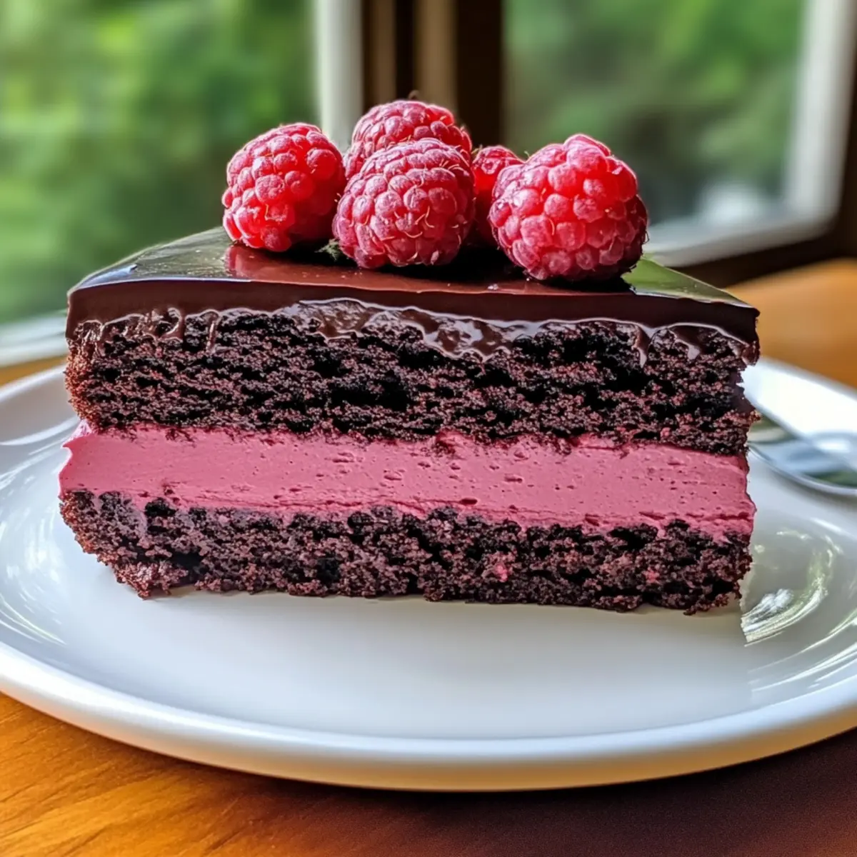 Decadent Dark Chocolate Raspberry Mousse Cake That Delights