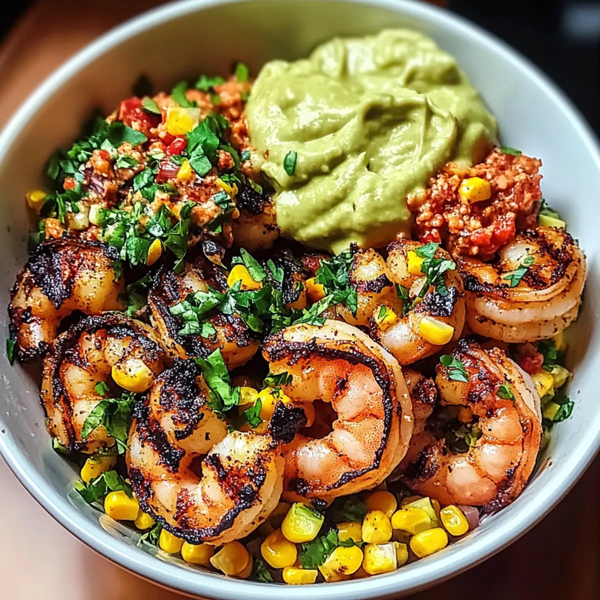 Savor the Flavor: Grilled Shrimp Bowl with Avocado & Corn Salsa