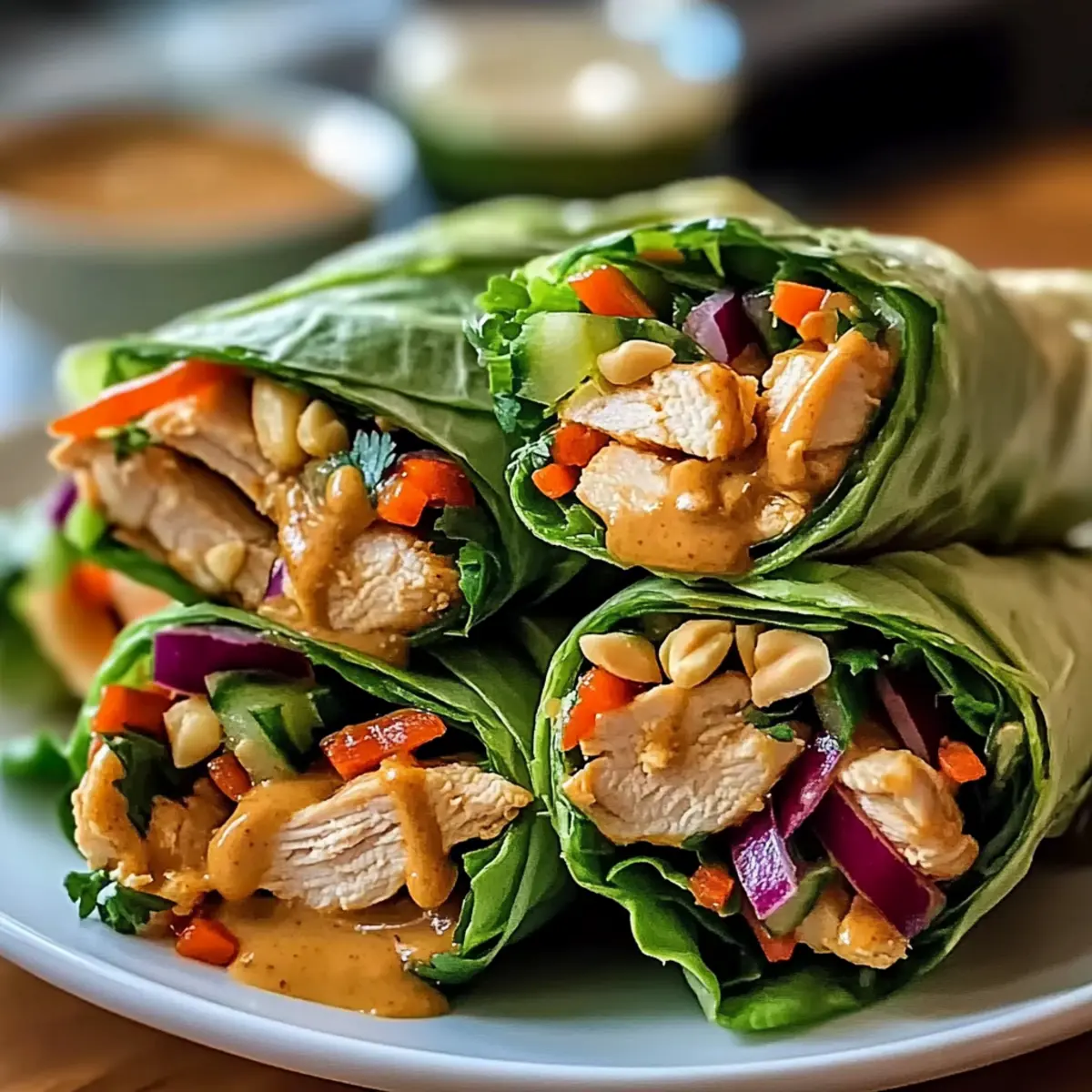 Easy Thai Peanut Chicken Wraps for Quick Flavorful Meals
