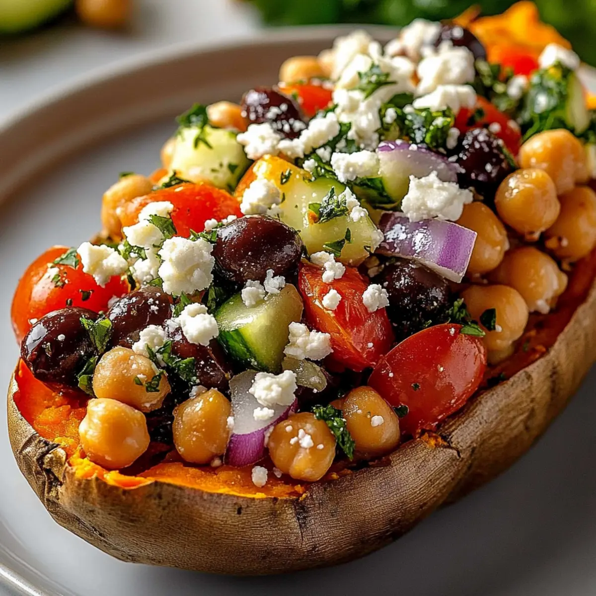 Mediterranean Stuffed Sweet Potatoes for a Flavorful Feast