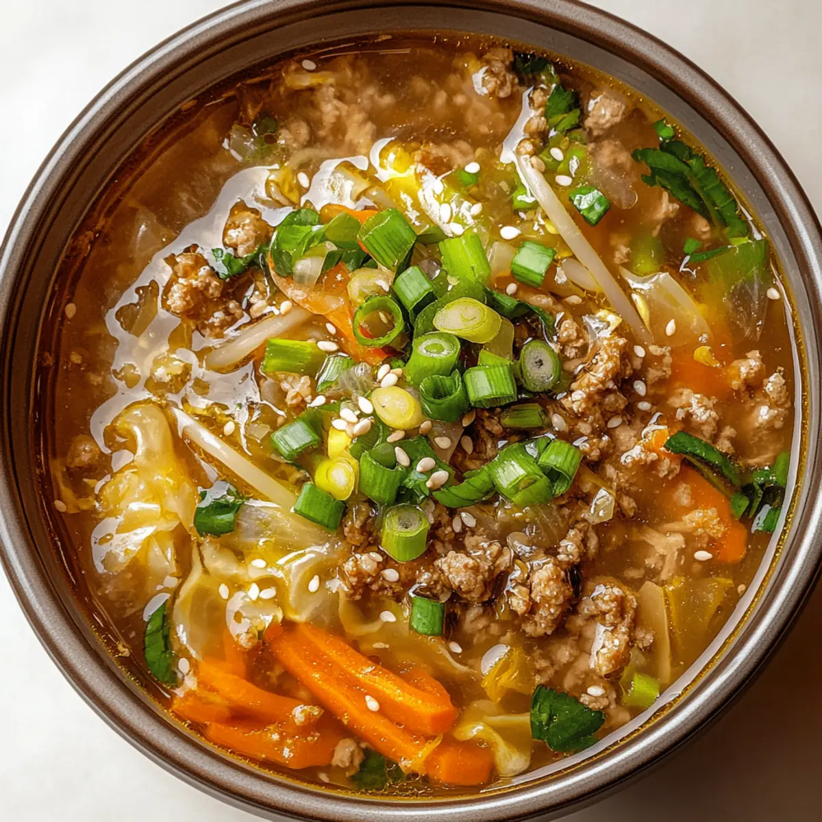 Comforting One-Pot Egg Roll Soup for Cozy Weeknight Dinners