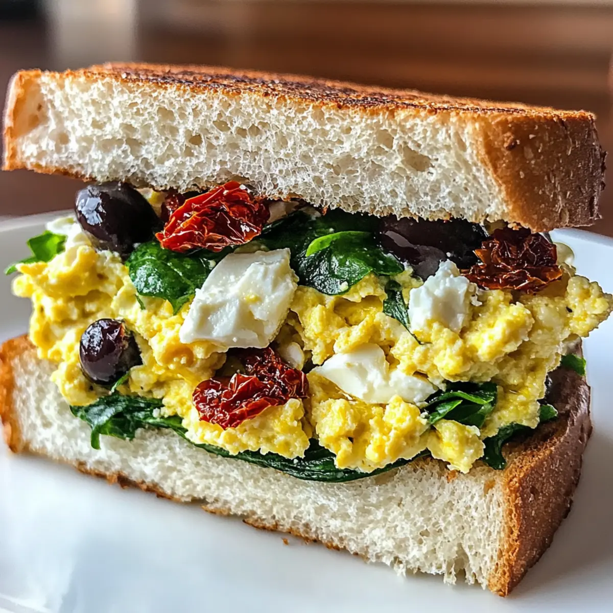 Mediterranean Breakfast Sandwich Packed with Flavor and Ease