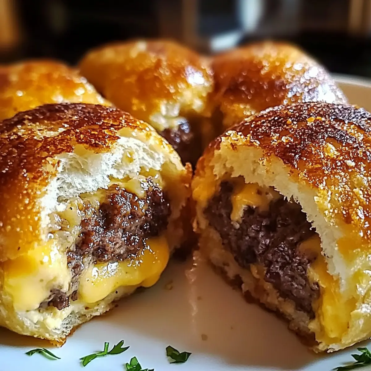 Garlic Parmesan Cheeseburger Bombs You Can't Resist