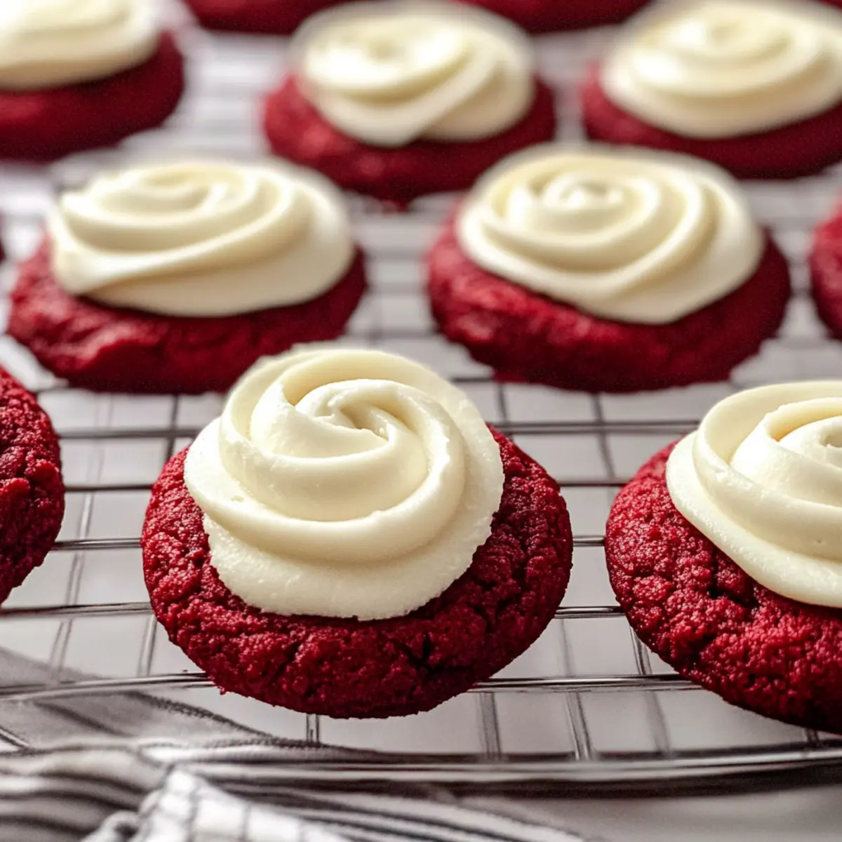 Irresistibly Chewy Red Velvet Cookies with Cream Cheese Frosting