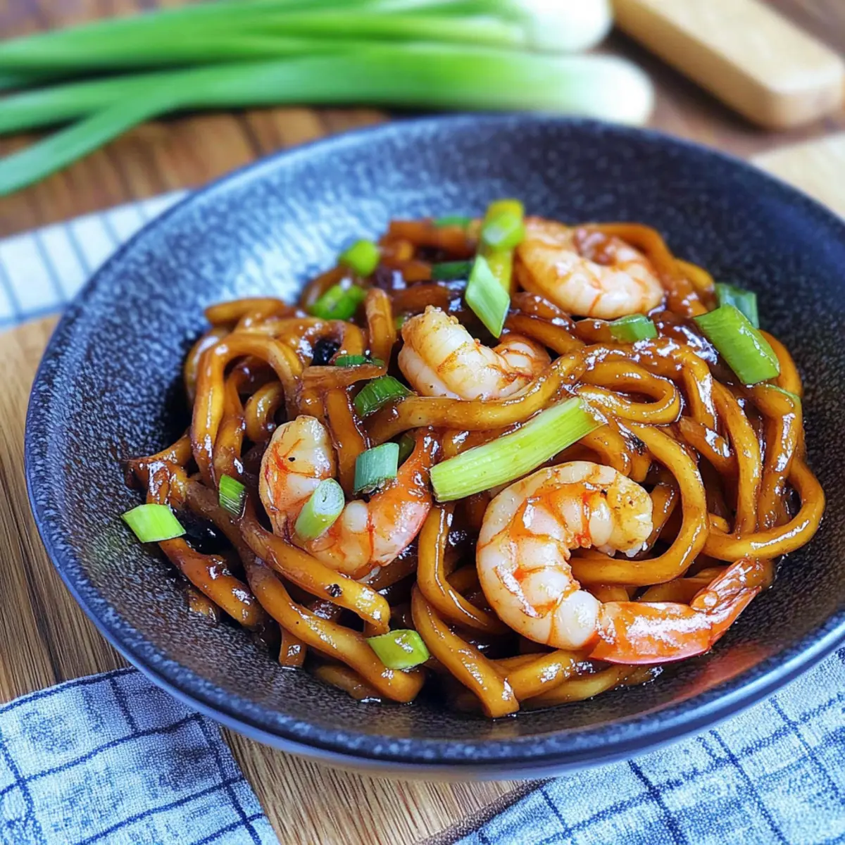 Quick and Delicious Yaki Udon with Shrimp in 20 Minutes