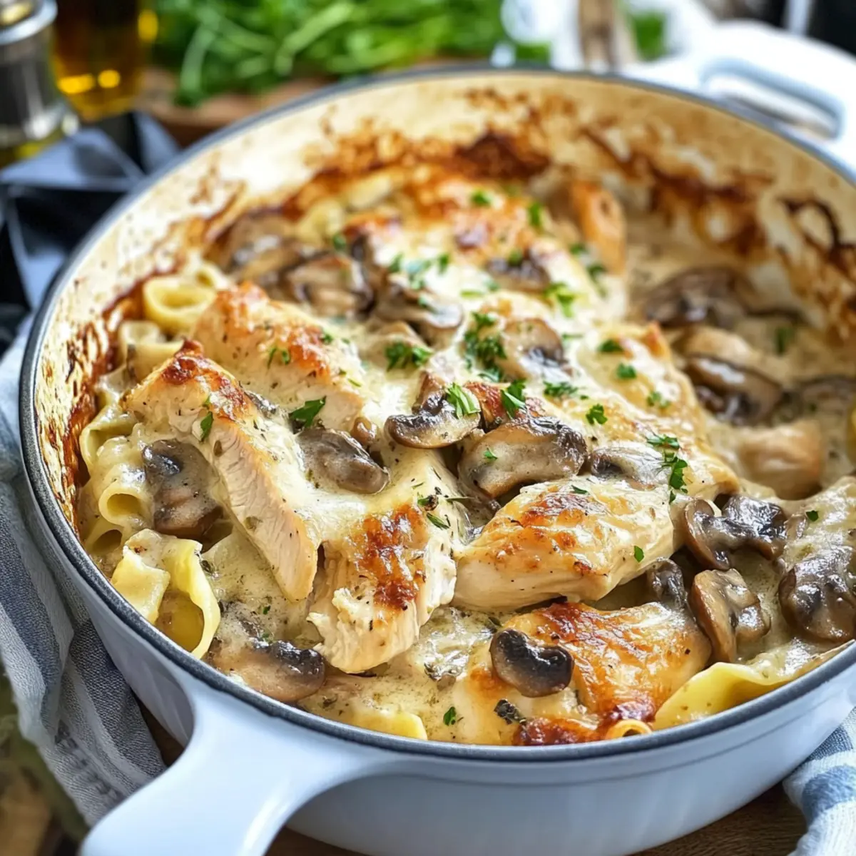 Creamy Chicken Marsala Casserole for Cozy Family Nights