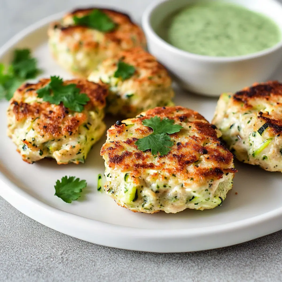 Delicious Chicken Zucchini Poppers with Creamy Sauce Delight