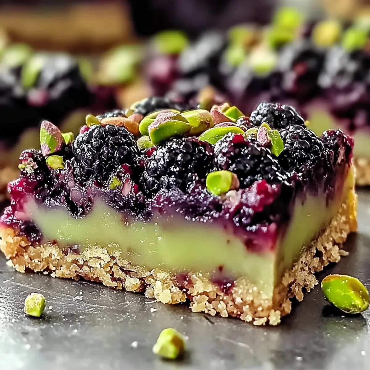 Decadent Blackberry Pistachio Dream Bars for Sweet Bliss