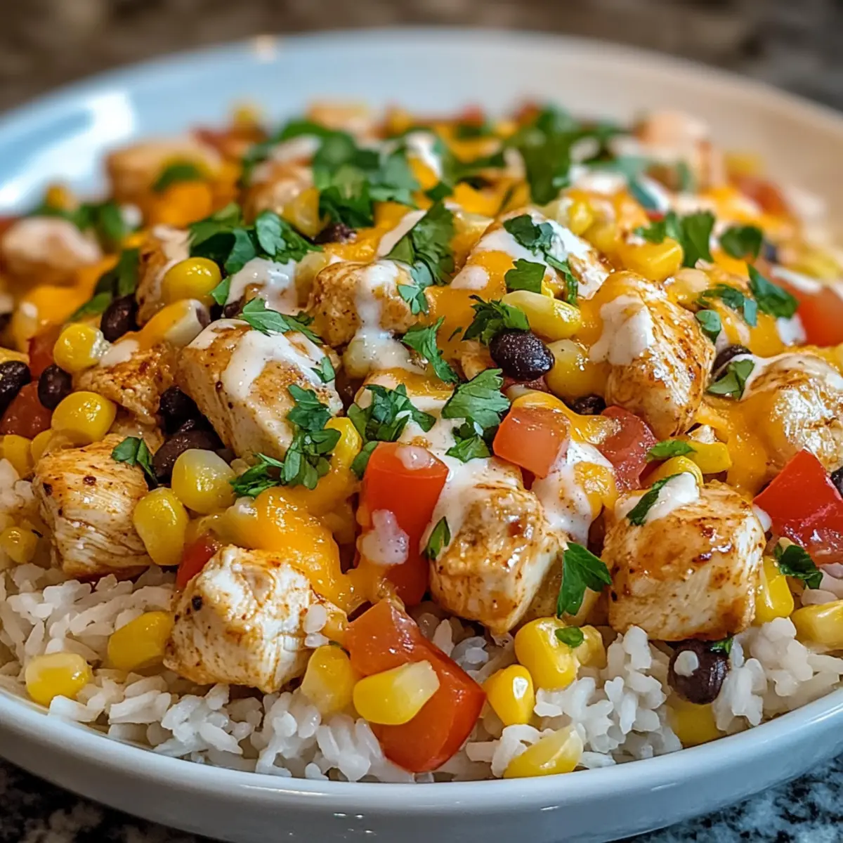 One-Pot Cheesy Southwest Chicken & Rice for Cozy Evenings