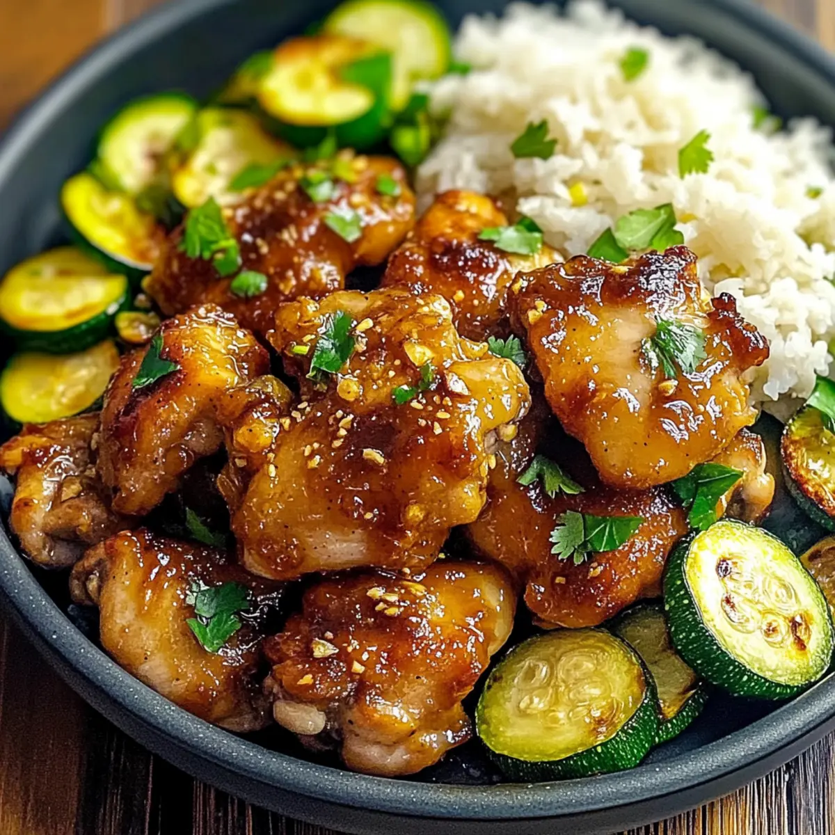 Sheet Pan Hot Honey Garlic Chicken and Zucchini Bliss