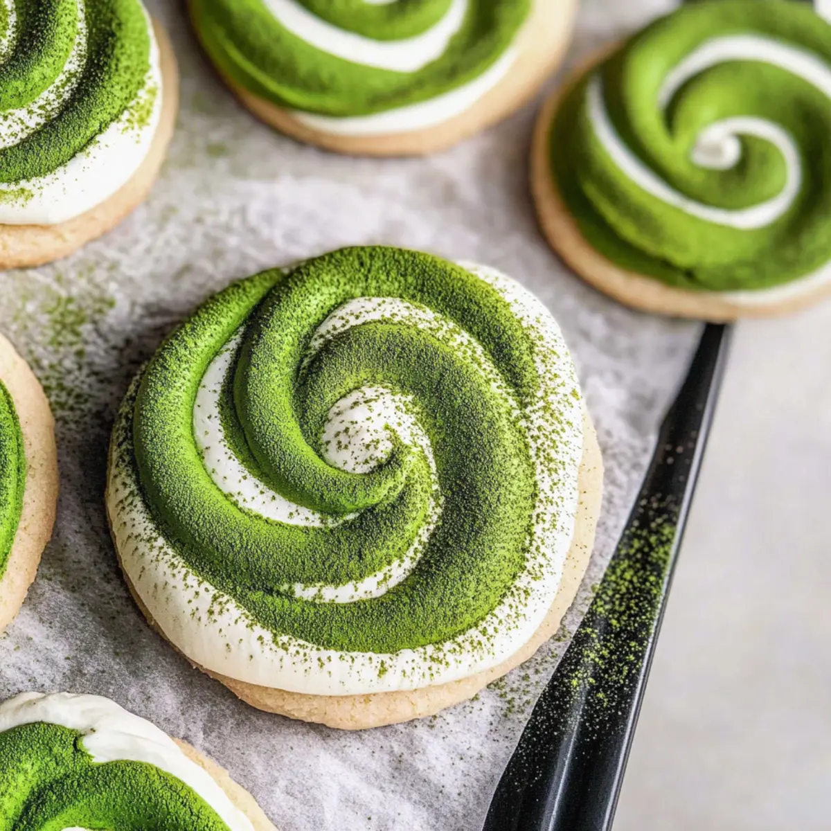 Indulge in Soft Matcha Latte Cookies with Creamy Topping