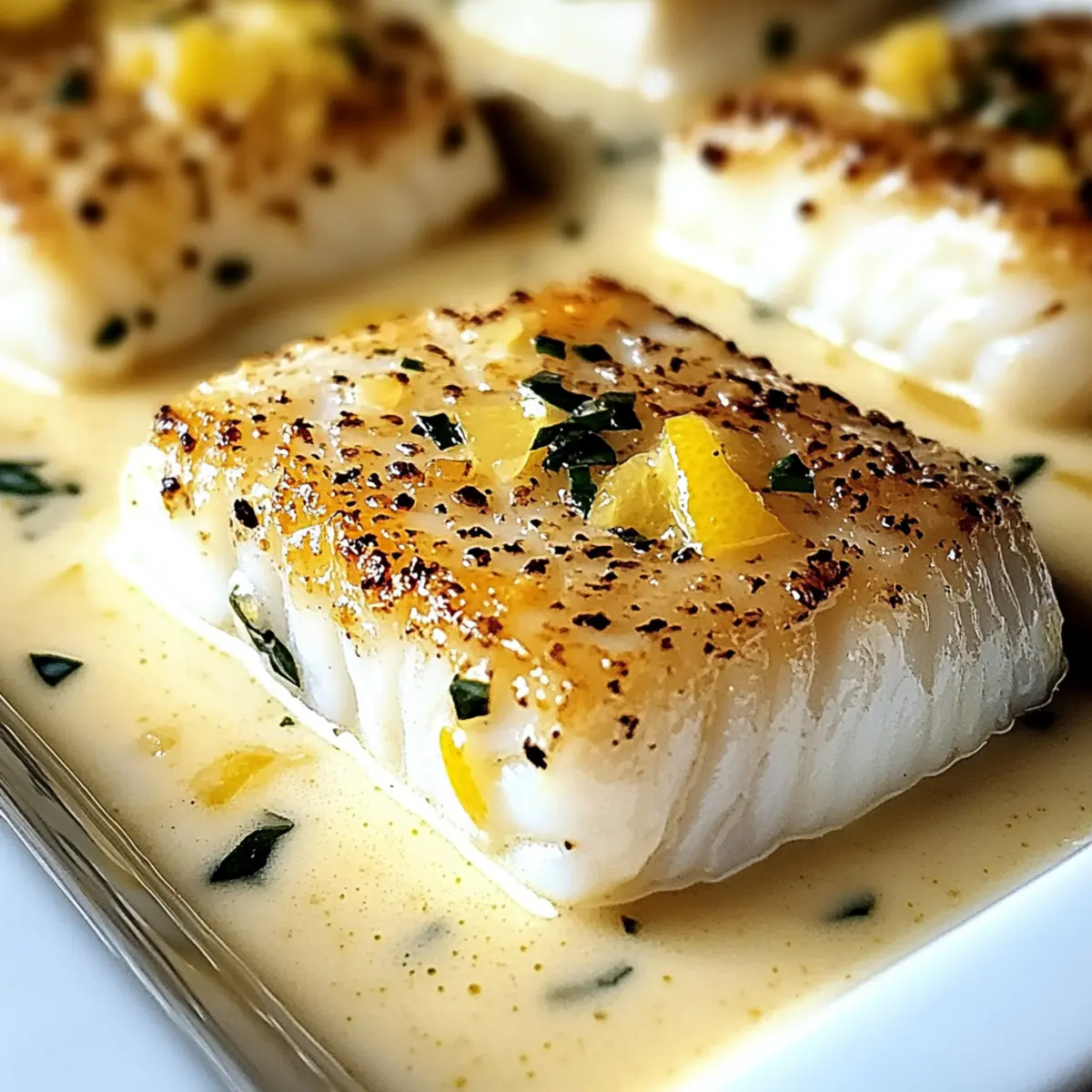 Baked Cod in Coconut Lemon Cream Sauce: A Tropical Escape
