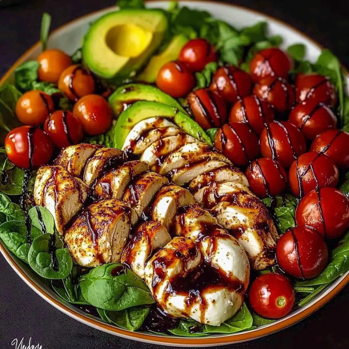 Baked Marinated Chicken Salad with Mozzarella & Zesty Vinaigrette