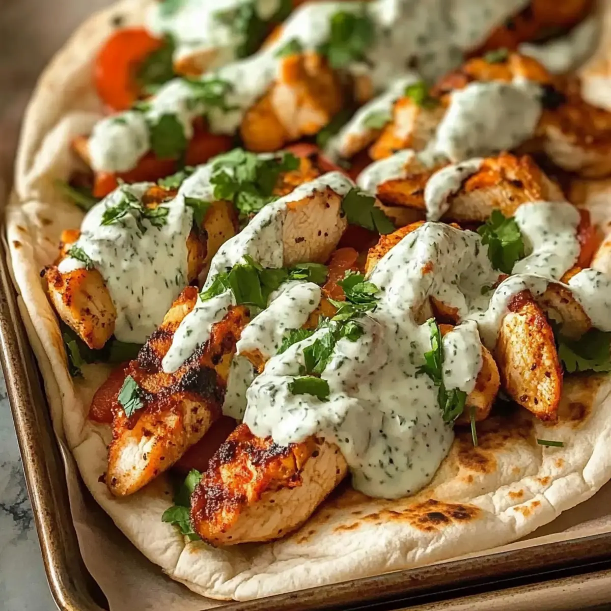 Sheet Pan Chicken Pitas with Herby Ranch: Quick & Tasty Delight
