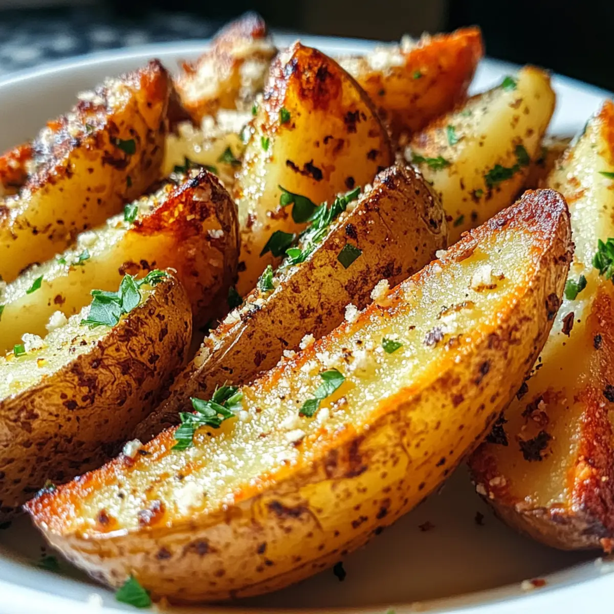 Baked Garlic Parmesan Potato Wedges for Crispy Comfort Bliss