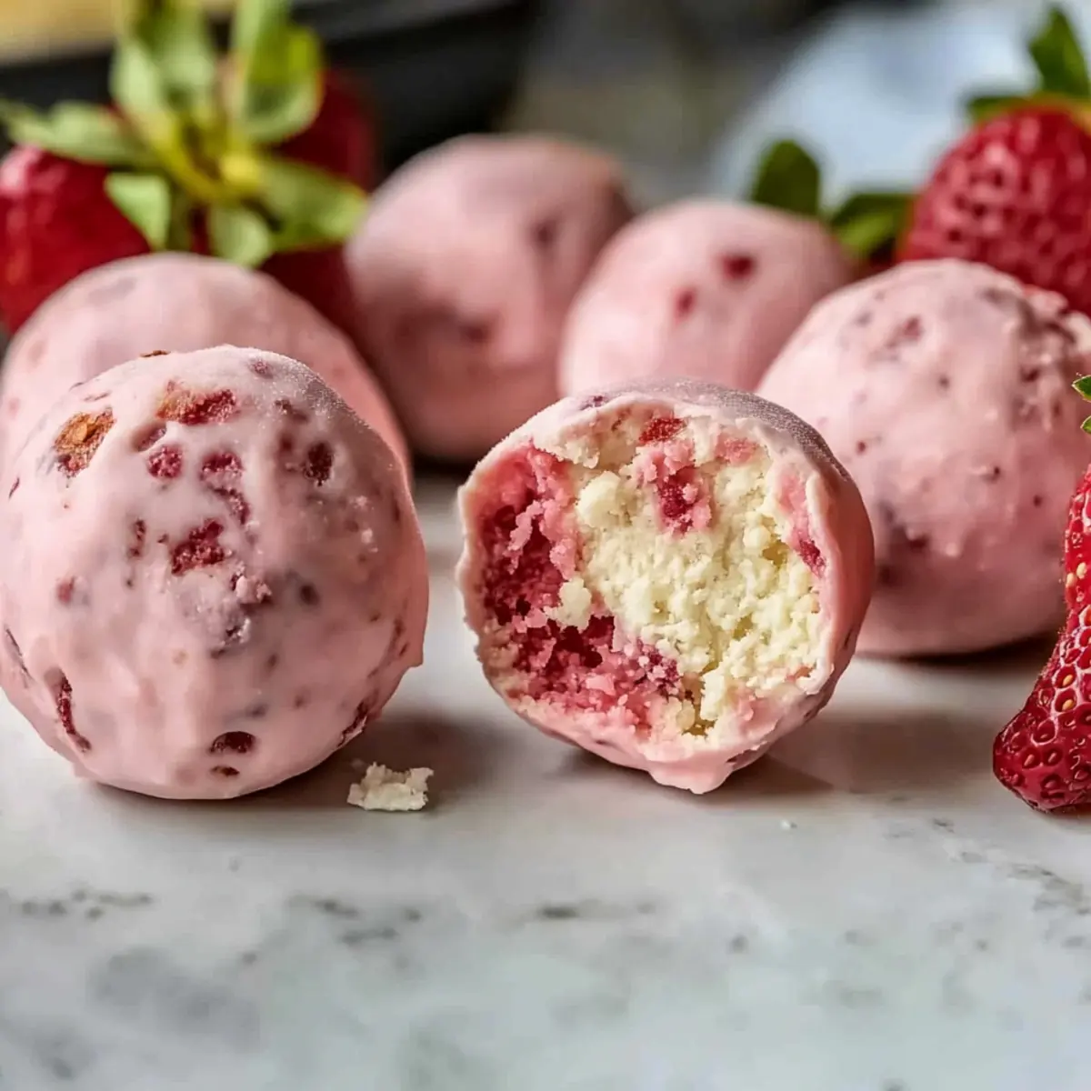 Strawberry Cheesecake Protein Balls You’ll Crave Daily