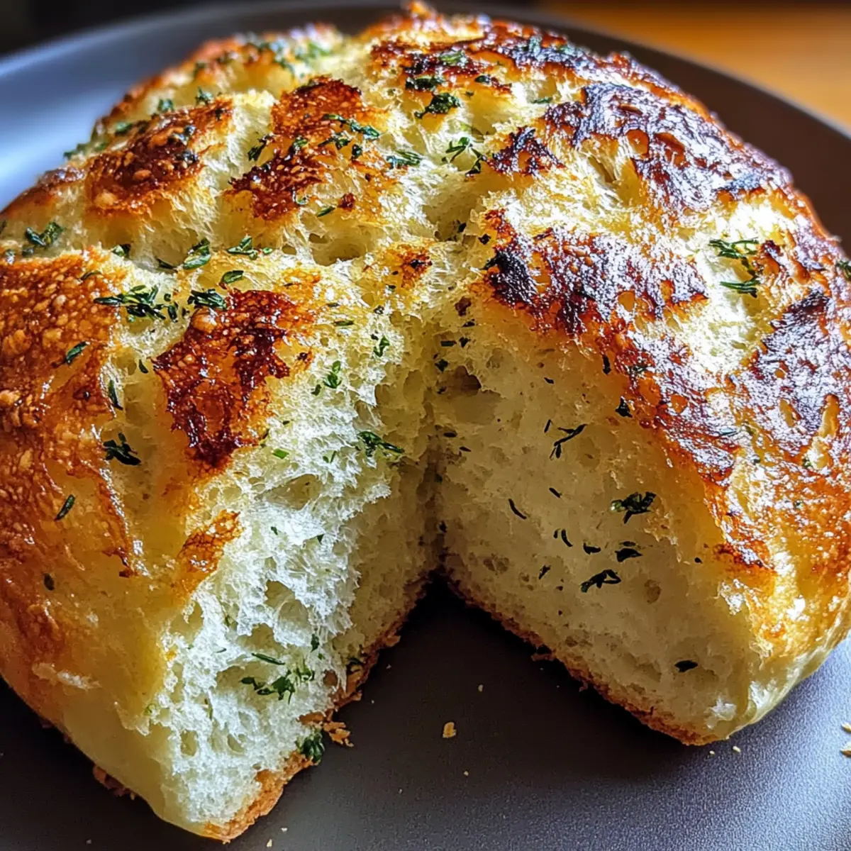 Soft and Crusty Garlic Herb Dutch Oven Bread You'll Love