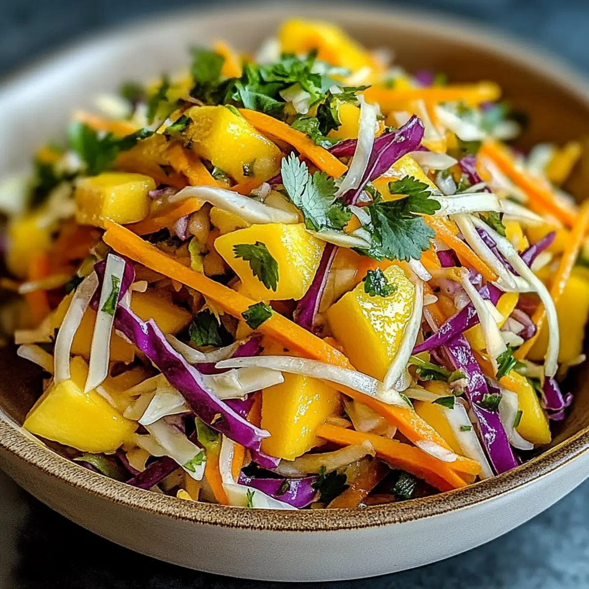 Zesty Mango Slaw for a Refreshing, Crunchy Side Delight
