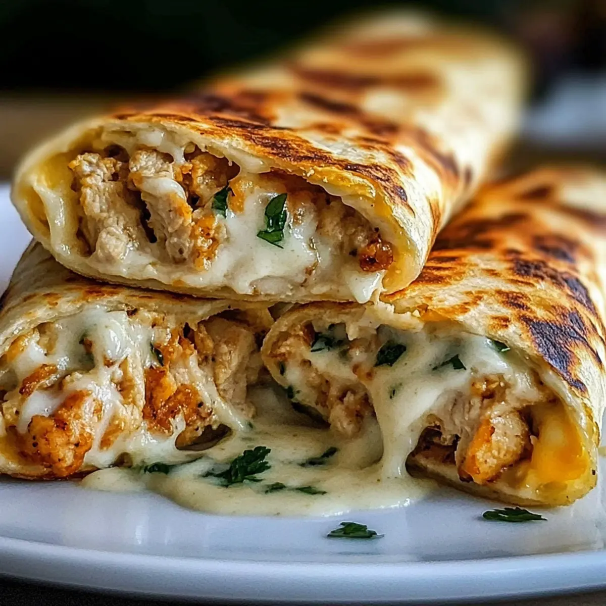 Irresistible Low Carb Cheesy Garlic Chicken Wraps in 20 Minutes