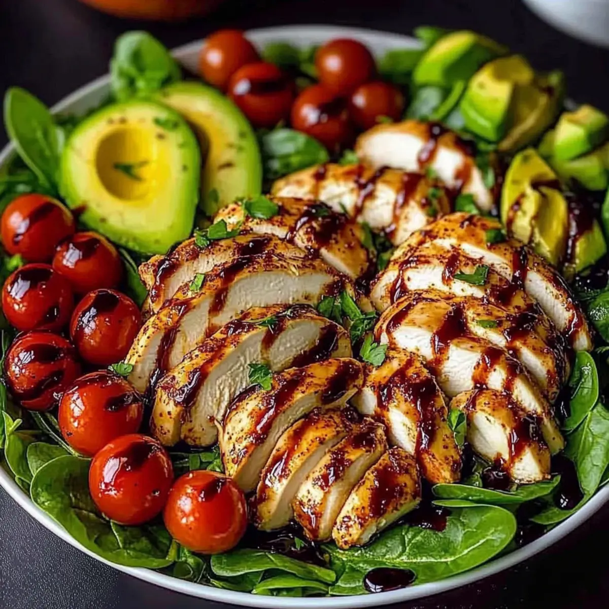 Baked Marinated Chicken Salad with Mozzarella and Balsamic Bliss